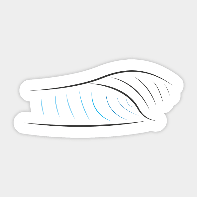 Minimal Barrel wave Sticker by JDP Designs